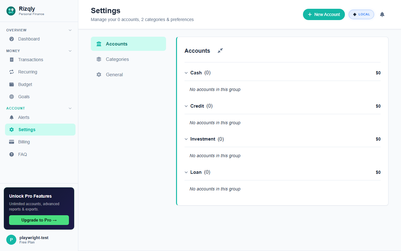 Loan and Liability Tracking