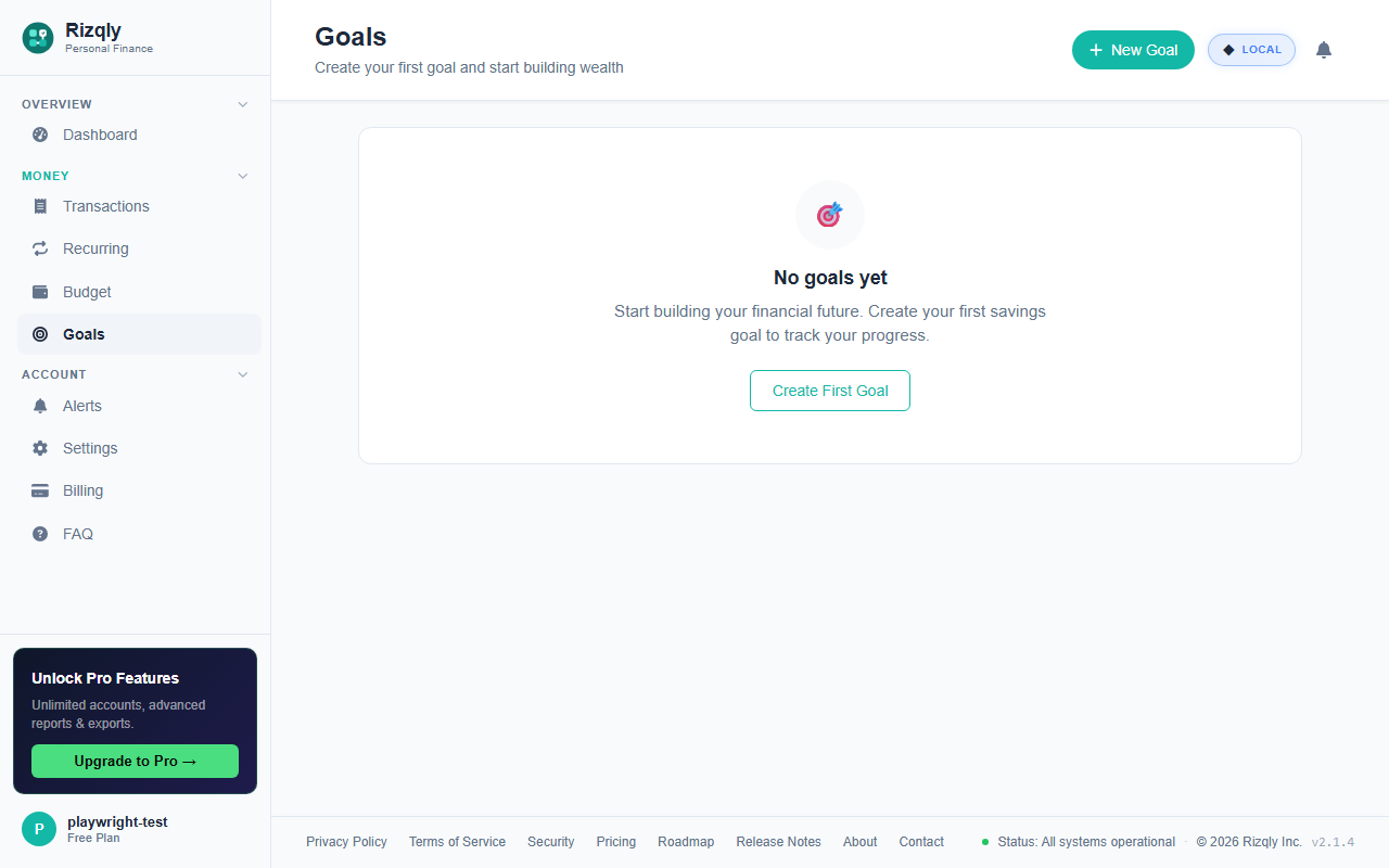 Savings Goals Tracker